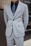 英伦修身男士二粒扣纯色西服三件套新郎伴郎礼服套装SJT912-P265，男装西服，电商C308