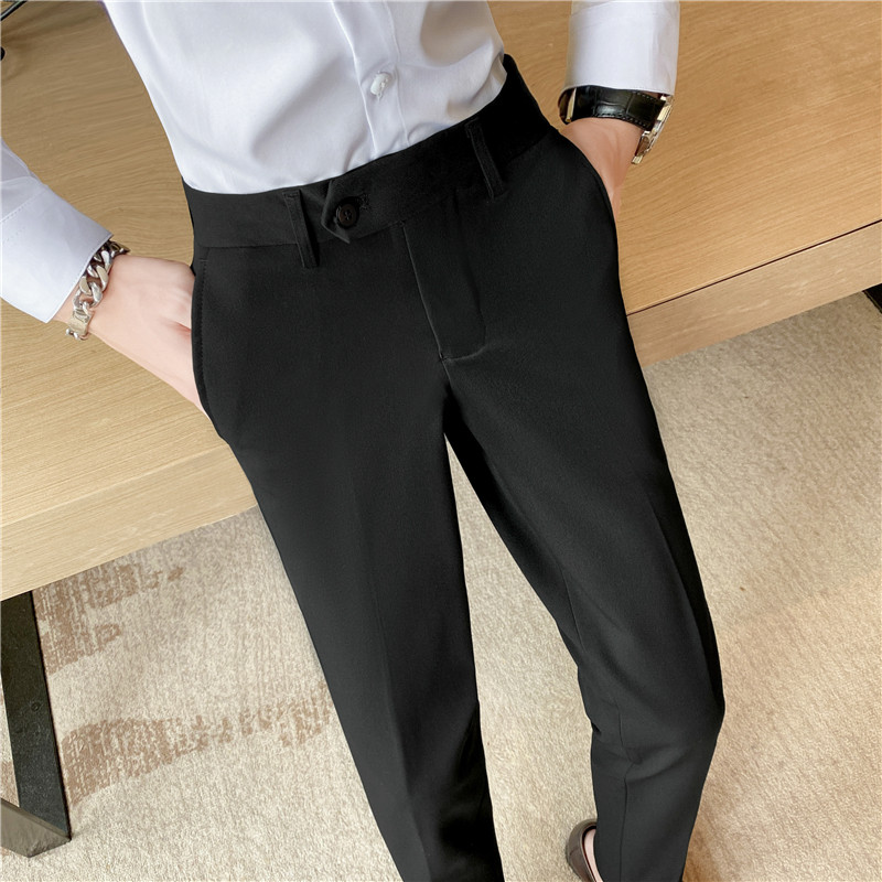 秋冬时尚免烫西裤男士韩版修身小脚裤商务长裤休闲西裤K960-P70，男装西裤，电商C308