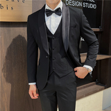 新郎西服套装婚礼伴郎服塔士多礼服男士高级感西装SJT915-P265，男装西服套装，电商C308