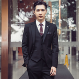 秋冬韩版修身男士二粒扣休闲西服三件套新郎西服套装SJT961-P280，男装西服套装，电商C308