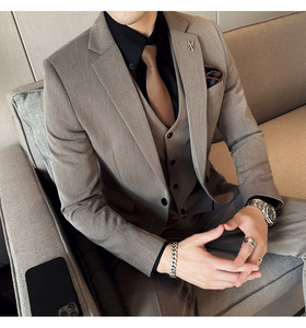 春夏款 英伦韩版修身男士商务休闲纯色西服外套 X900-P135图片