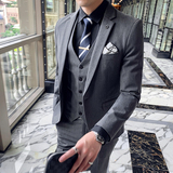 秋冬新款英伦韩版修身男士西服三件套装TZ143-P295，男装西服，电商C308