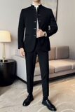 新中式新郎西服套装婚礼伴郎礼服男士高级感立领西装LJT938-P205，男装西服，电商C308