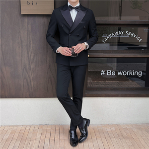 新郎西服套装婚礼伴郎服塔士多礼服男士高级感西装SJT916-P265图片