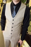 英伦商务韩版修身男士V领马甲新郎伴郎小马甲黑色MJ888-P60，男装背心/马甲，电商C308