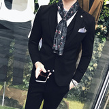 秋冬款英伦绅士西装三件套装韩版修身弹性西装三件套TZ83-P280，男装西服套装，电商C308