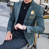 秋冬款英伦风休闲潮男西装韩版修身灯芯绒西服外套X112-P145，男装西服套装，电商C308
