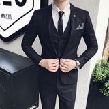 秋冬装韩版修身条纹面料男士休闲一粒扣小西装X85-P150，男装西服套装，电商C308
