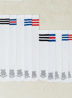 儿童袜子中筒袜夏季男童足球天鹅绒过膝白色高筒防滑底学生袜
