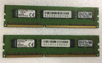 金士顿 DDR3 1600 ECC 4G KVR16E11S8/4 PC3-12800E