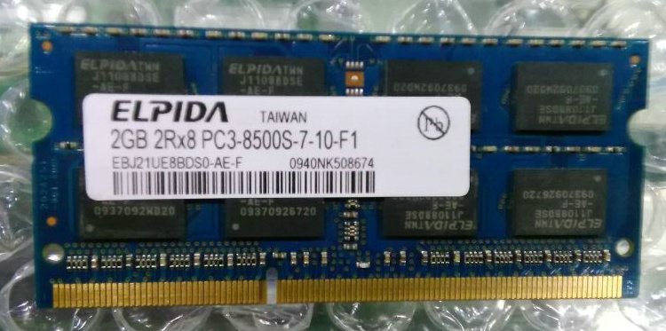 ¶û±Ø´ï ELPIDA DDR3 1066 2G 2R*8 PC3-8500S-7-10 ±Ê¼Ç±¾ÄÚ´æ