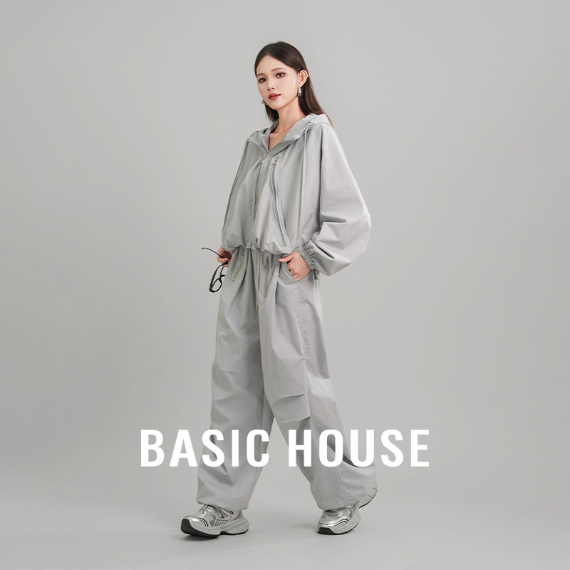 Basic House百家好连帽外套阔腿裤套装女459元