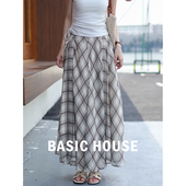 2026新款 百家好格子半身裙女夏季 格子小个子a字长裙 House Basic