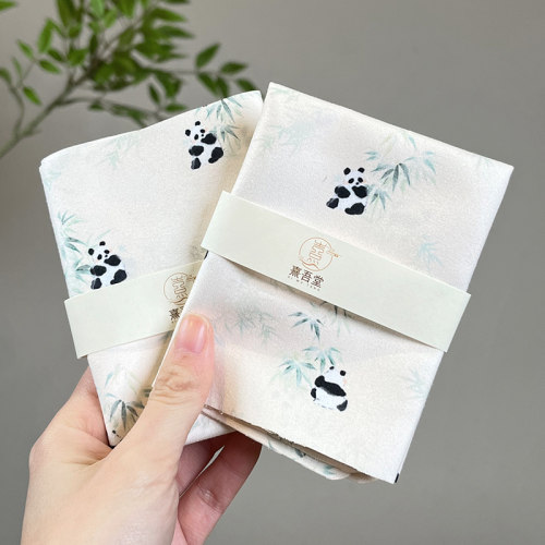 可爱熊猫国风吸水茶巾禅意茶席抹布功夫茶道配件布艺茶巾中式