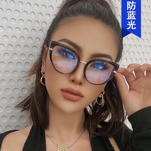 防蓝光老花眼镜女士时尚猫眼优雅