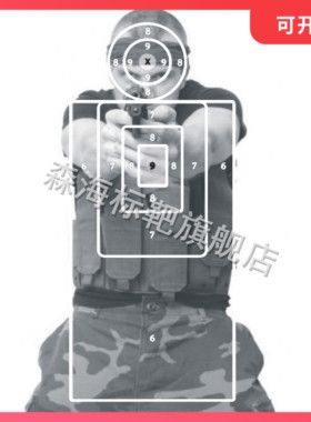 标靶R13战术靶纸 EVA靶 40*30CM 射击、竞技、练习靶纸 Target