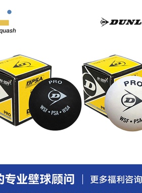 邓禄普Dunlop双黄点壁球正品高端初学新手职业专业比赛弹性壁球