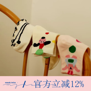 米吉诺拉夏季 无骨创意卡通袜子女学院风ins潮运动吸汗纯棉短筒袜