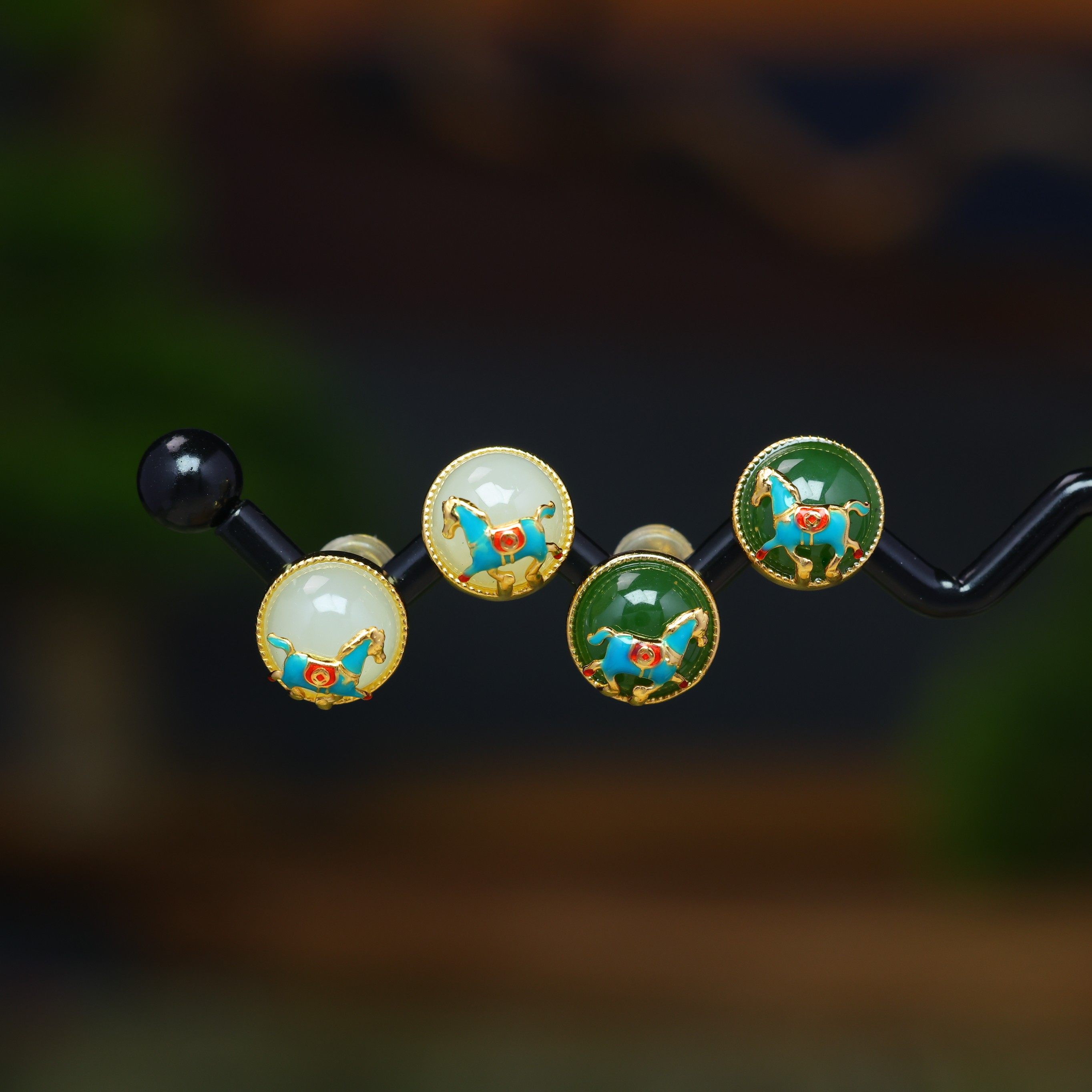 S925银镶嵌和田玉耳钉,珠宝/钻石/翡翠,耳饰,淘宝优惠券,粉丝福利购,淘宝优惠卷