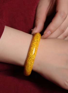 雄黄朱砂手镯细圆叮当镯女款