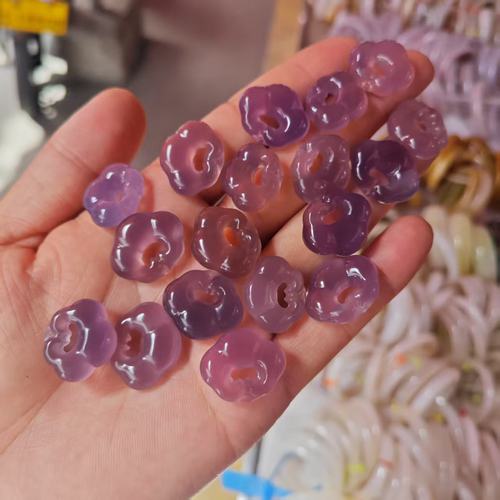 爆款高冰玉髓如意祥云锁项链女高冰玉髓平安锁吊坠古风送女友吊坠