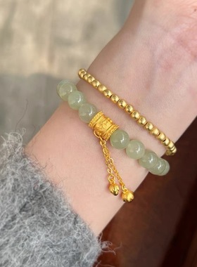 烟火人家孙千同款手链陶姝娜绿珠串珠手串新中式复古国风轻奢手饰