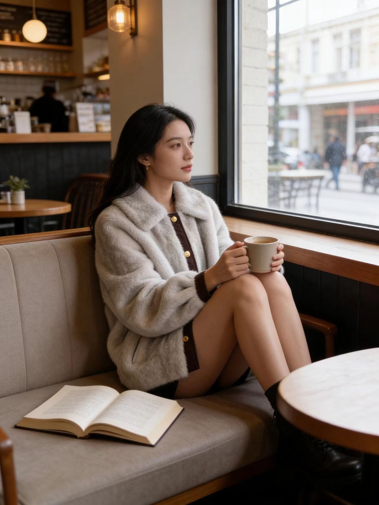 2025新款皮毛一体外套女短款小个子加厚保暖上衣