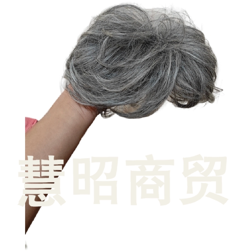 女士假发花白补发片卷发补发块