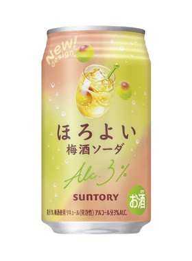 日本原装进口 三得利  SUNTORY 微醉梅酒苏打聚会清爽350ml罐装
