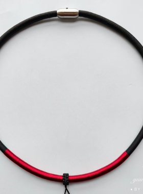 原创手工编织民族风项圈平安锁蜜蜡玉坠吊坠绳短款锁骨项链女加粗