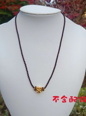 原创手工编织项链绳2毫米粗情侣简约款可穿横孔弯管男女吊坠绳