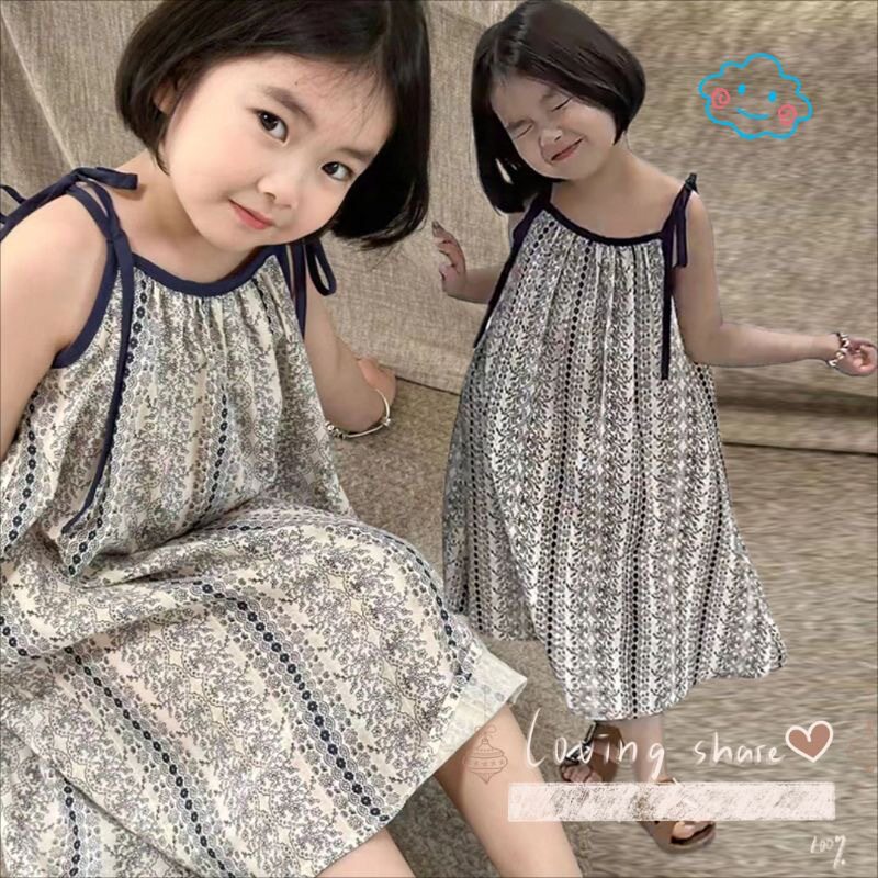 2024夏季新款女童韩版碎花时连衣裙