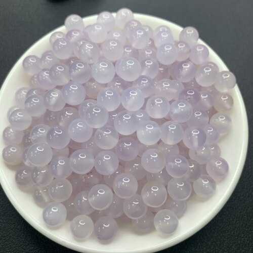 天然淡紫玛瑙散珠直径约卡8mmDIY手链项链 直播专拍链接 私拍无效