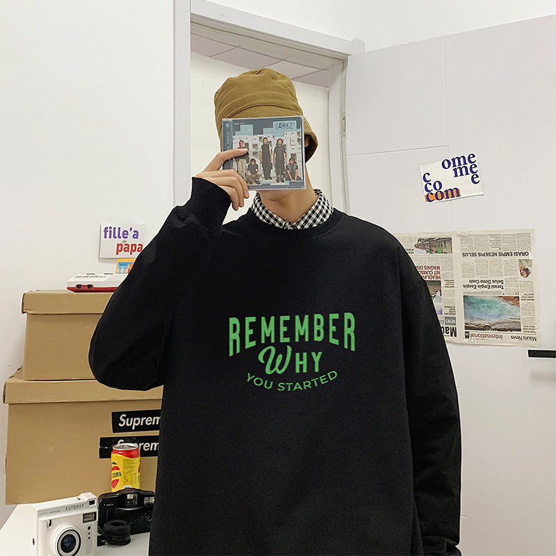 2021年春季新款衛衣港風潮流寬鬆情侶裝