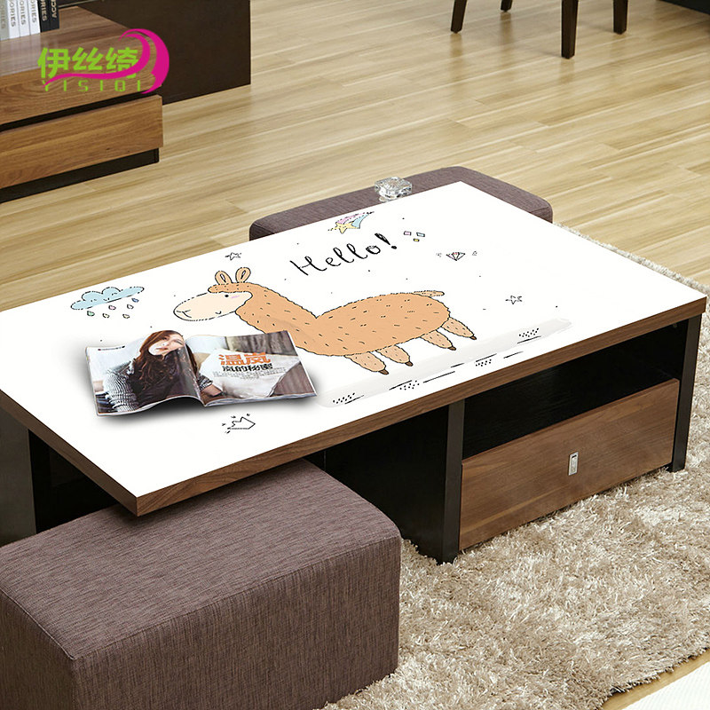 3d印花卡通动漫水晶板防水防烫防油免洗软塑料玻璃桌布桌垫茶几垫