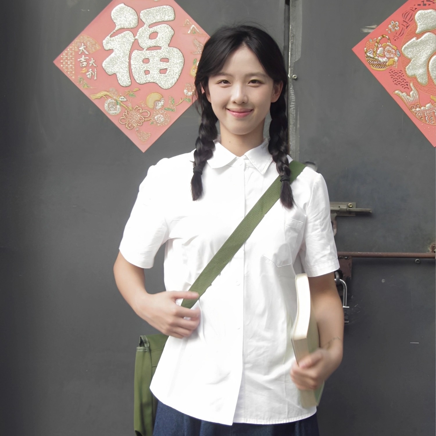日系学院风简约白色短袖衬衫女夏季少女感长袖衬衫叠穿毕业季上衣