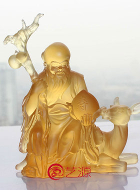 琉璃福寿生日礼物摆件