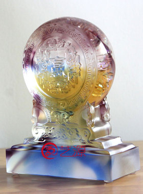 琉璃创意商务办公桌开业纪念品