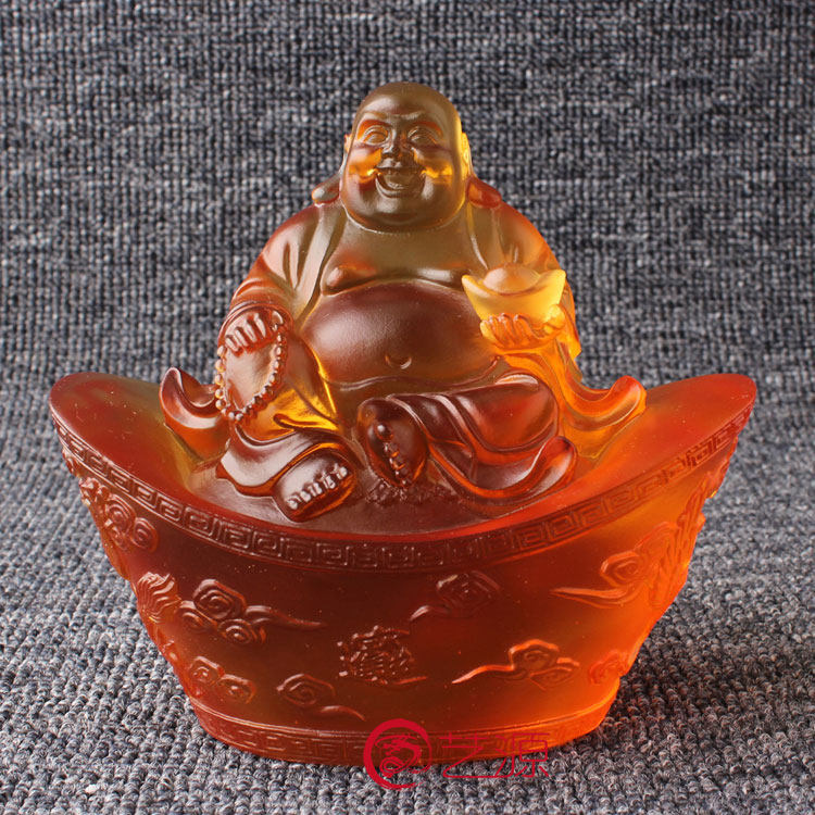 琉璃元宝弥勒佛像摆件创意家居风水饰品招财聚财开业开张礼品礼物