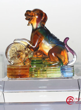 琉璃摆件创意商务礼品旺财狗