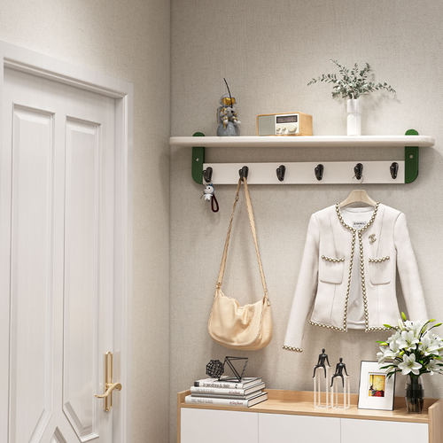 玄关入户墙上挂钩置物架