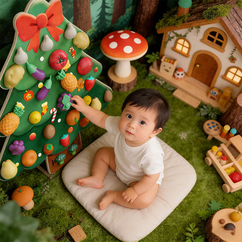 儿童水果切切乐圣诞树蒙氏早教