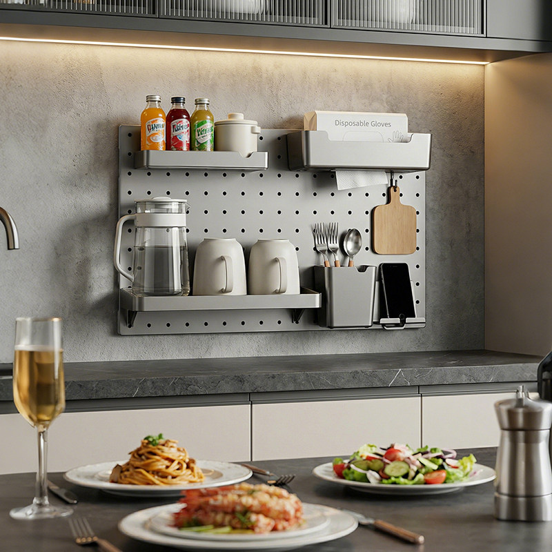 餐边柜洞洞板置物架上墙餐桌旁储物厨房多功能客厅茶水咖啡收纳盒,住宅家具,搁板/置物架/家用陈列架,淘宝优惠券,粉丝福利购,淘宝优惠卷