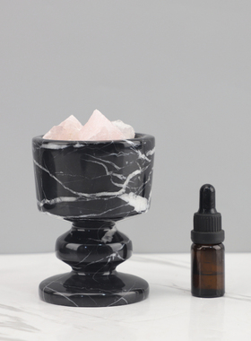 天然大理石高脚香薰杯扩香器摆件