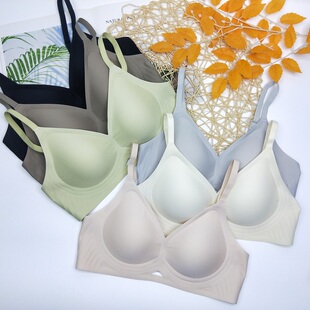 赛芬5501果冻条无痕无钢圈文胸女小胸半固定杯侧收提拉防下垂内衣