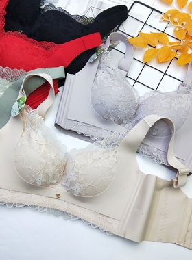 赛芬3716天然乳胶杯舒适无钢圈文胸中厚加宽侧收防下垂聚拢内衣女