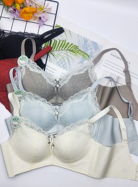 水晶伴侣8526甜美可爱蕾丝无磁无钢圈内衣中厚小胸不空杯聚拢文胸