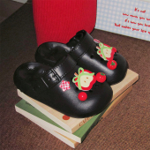 儿童可爱红苹果洞洞鞋 女童宝宝包头日系软底少女心凉拖鞋 亲子夏季