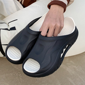 室外防滑踩屎感运动风拖鞋 凉拖鞋 新款 创意百搭拼色厚底eva男夏季