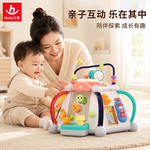 汇乐六面体手拍鼓婴儿玩具